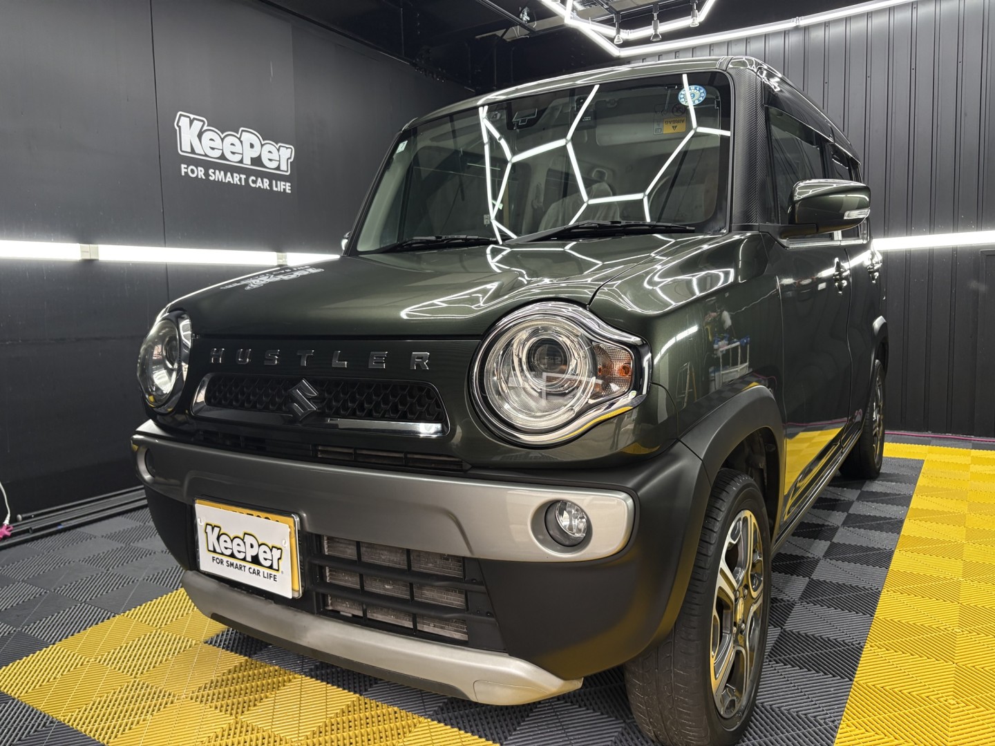 軽自動車 【施工実績】スズキ・ハスラー｜フレッシュキーパー＆無塗装樹脂パーツキーパー施工で深みのあるツヤと防汚性能を両立！ フレッシュキーパー 施工事例